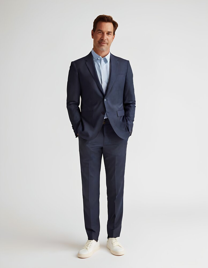 Donkerblauwe kostuum blazer  Dressler