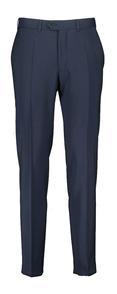 Donkerblauwe geklede kostuumbroek Janis Dressler