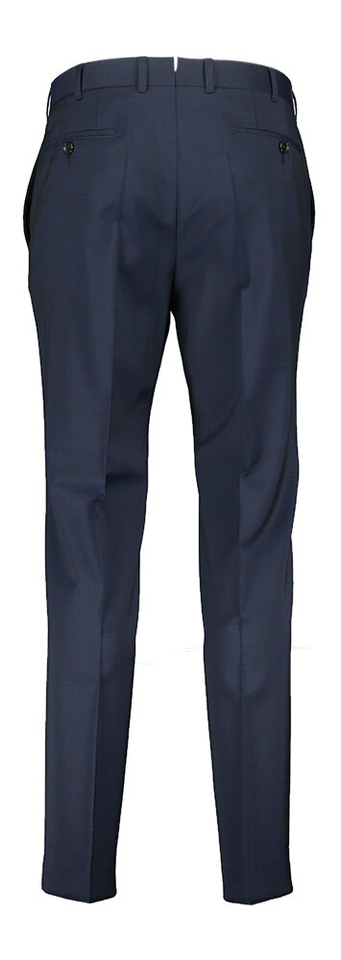 Donkerblauwe geklede kostuumbroek Janis Dressler