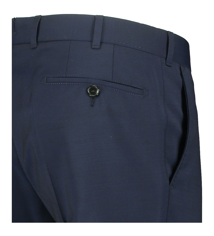 Donkerblauwe geklede kostuumbroek Janis Dressler