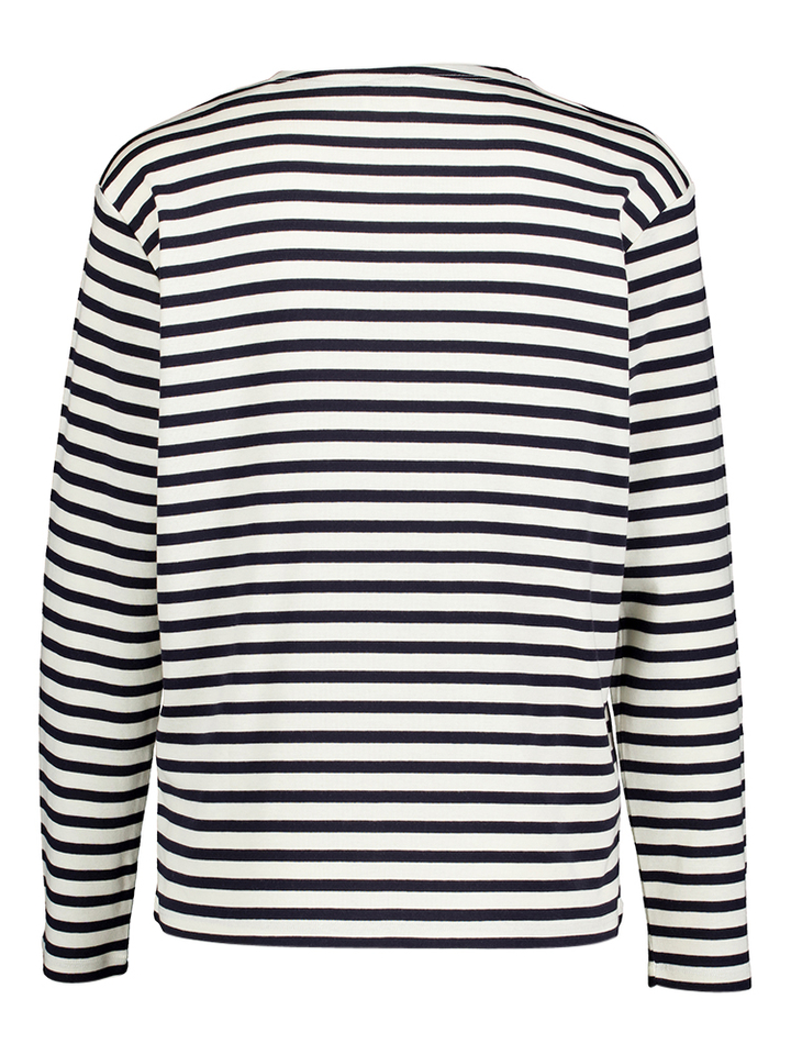 Blauw/ecru gestreepte t-shirt Closed 