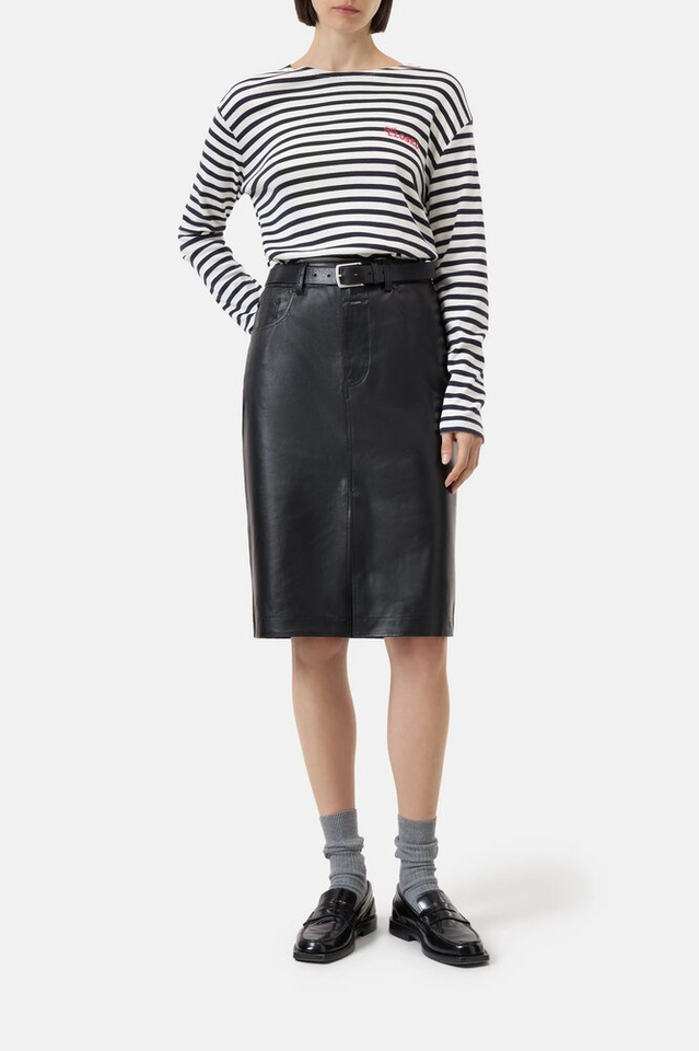 Blauw/ecru gestreepte t-shirt Closed 