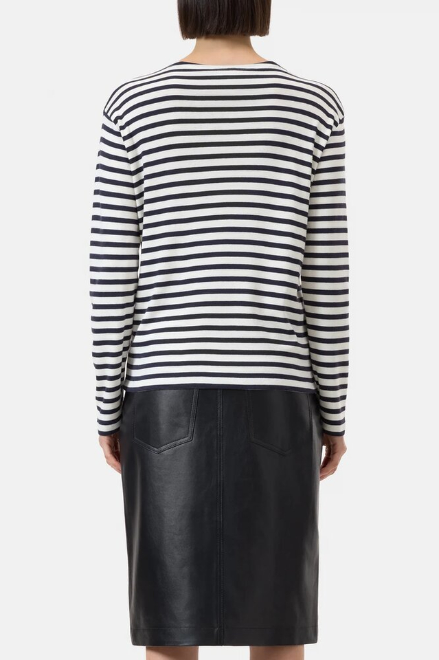 Blauw/ecru gestreepte t-shirt Closed 