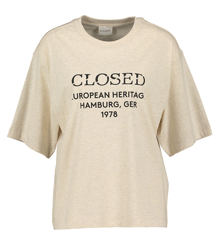 Beige t-shirt met opdruk Closed