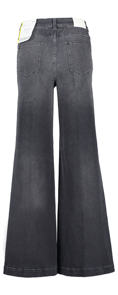 Grijze wide leg jeans met hoge taille Glow Up Closed 