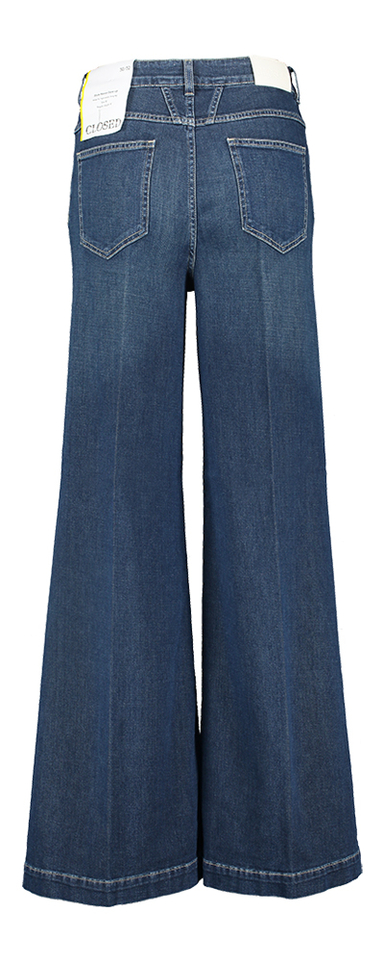 Blauwe wide leg jeans met hoge taille Glow Up Closed