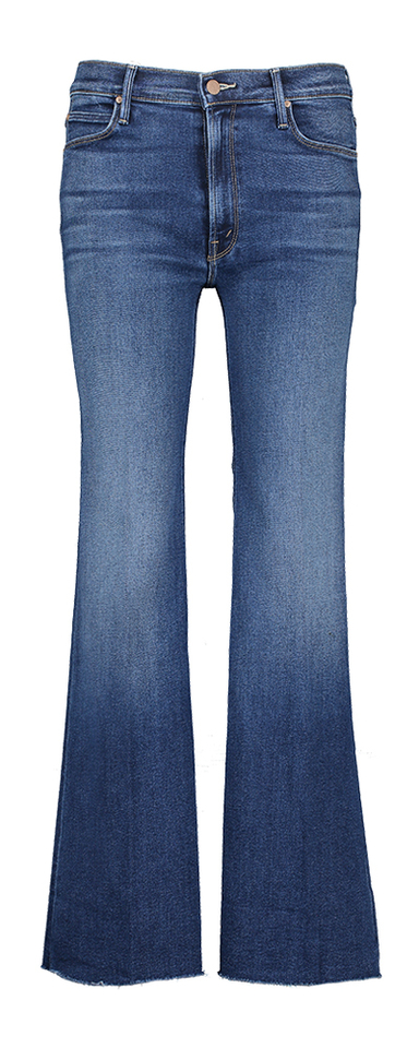 Jeansblauwe bootcut Lil Doozy Fray Mother 