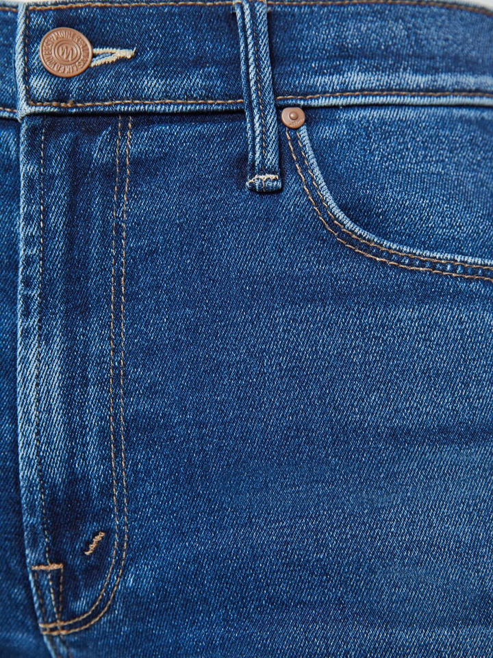 Jeansblauwe bootcut Lil Doozy Fray Mother 