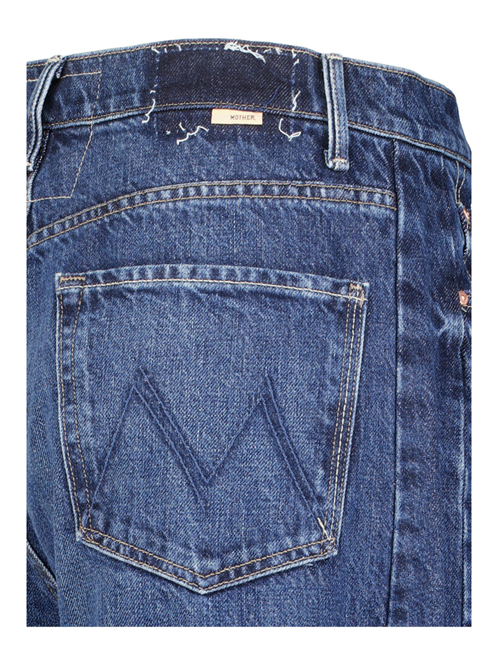 Donkerblauwe cropped jeans Half Pipe Ankle Mother
