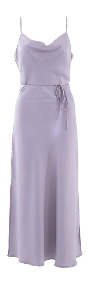 Paarse lange jurk met splitten Thea Y.A.S