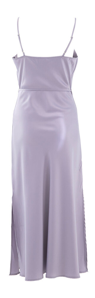 Paarse lange jurk met splitten Thea Y.A.S