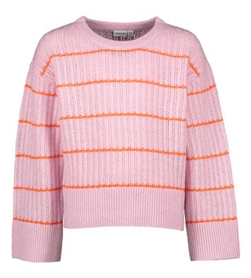 Roze trui met oranje strepen Name It 