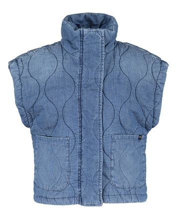 Blauwe bodywarmer in jeans look Name It 