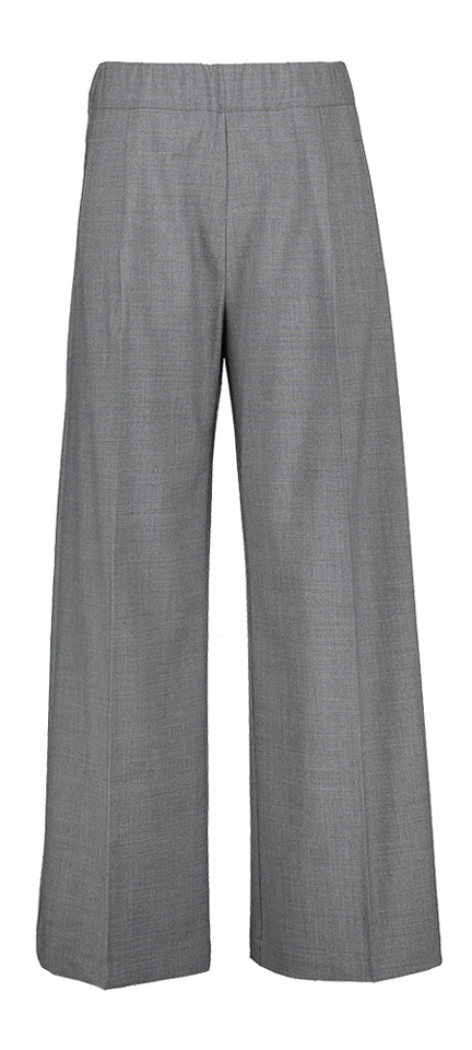 Grijz wijde broek met plooi Semicouture