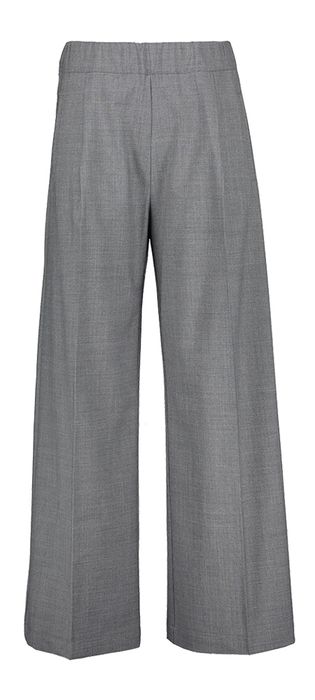 Grijz wijde broek met plooi Semicouture