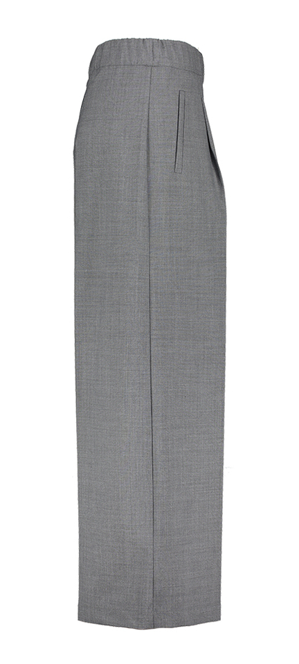 Grijz wijde broek met plooi Semicouture
