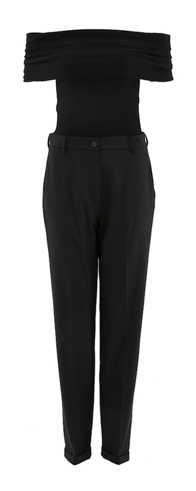 Zwarte geklede jumpsuit Semicouture
