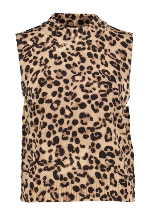 Debardeur met wol in dierenprint Semicouture