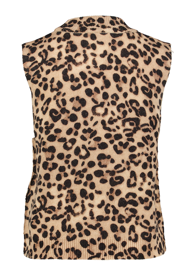 Debardeur met wol in dierenprint Semicouture 