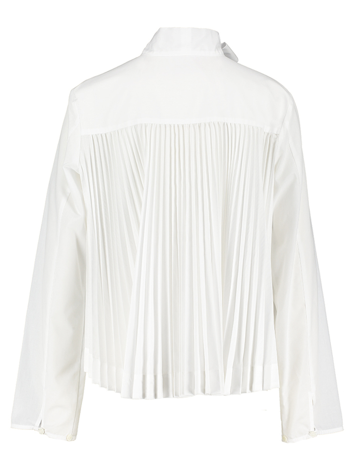 Witte bloes met plissee op de rug Semicouture 