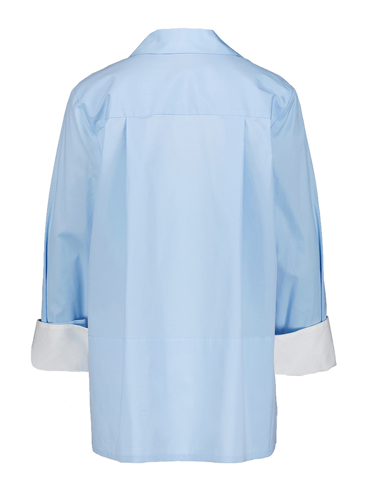 Blauwe katoenen bloes Semicouture