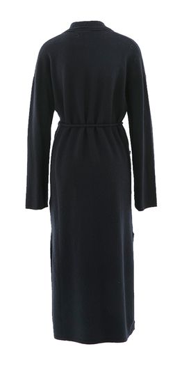 Donkerblauwe lange wollen cardigan Semicouture