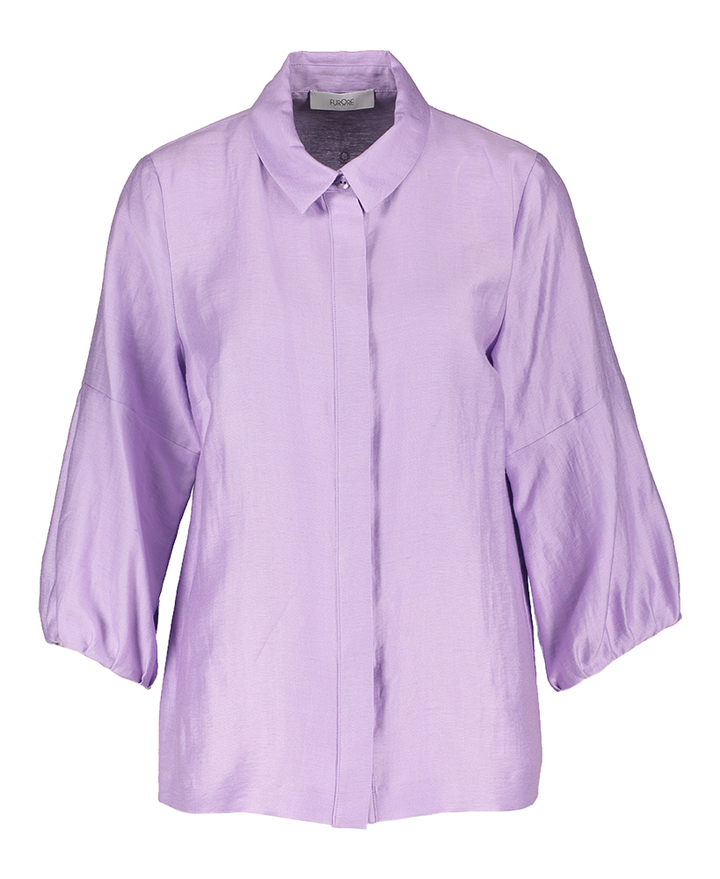 Violet kleurige blouse met driekwart mouwen Biverso Furore