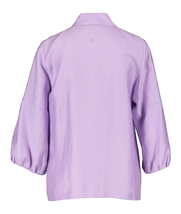 Violet kleurige blouse met driekwart mouwen Biverso Furore