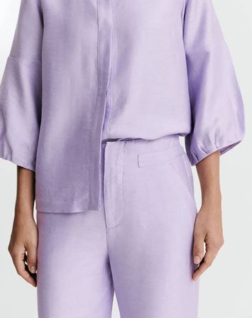 Violet kleurige linnen broek Torno Furore