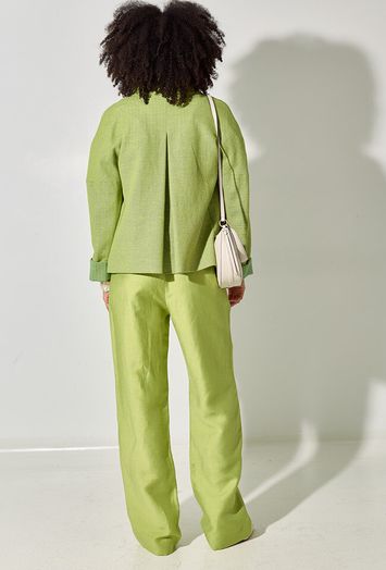 Wasabi groene linnen broek Torno Furore