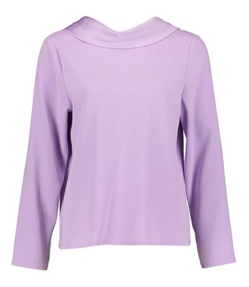 Lila bloes met boothals en diepere rug Bintila Furore