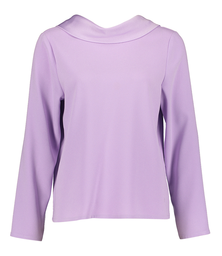 Lila bloes met boothals en diepere rug Bintila Furore