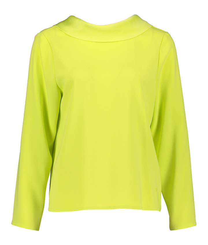 Limoengroene bloes met boothals en diepere rug Bintila Furore