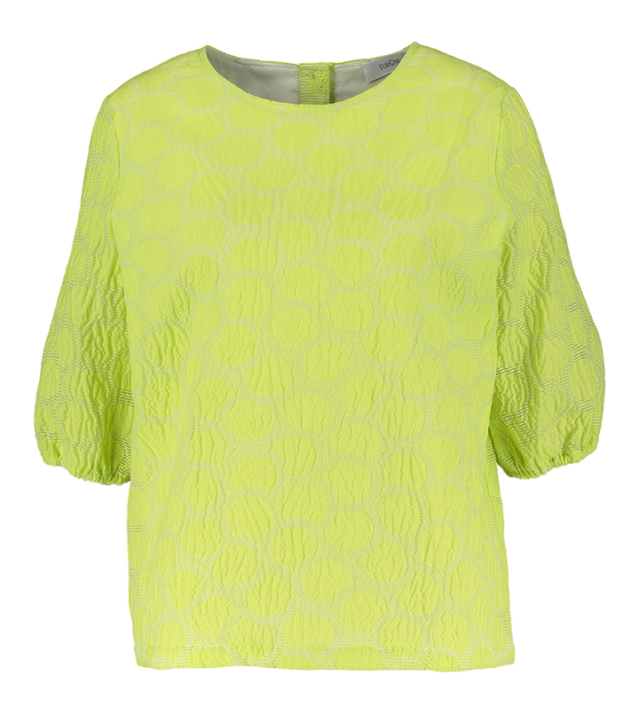 Green gloss blouse met driekwart mouwen Blowi Furore