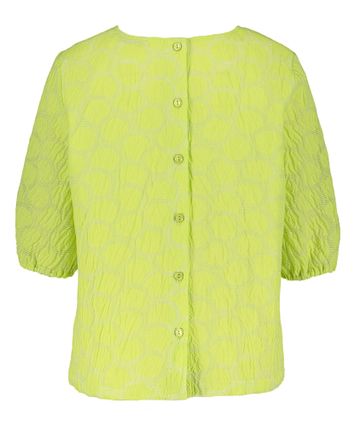 Green gloss blouse met driekwart mouwen Blowi Furore
