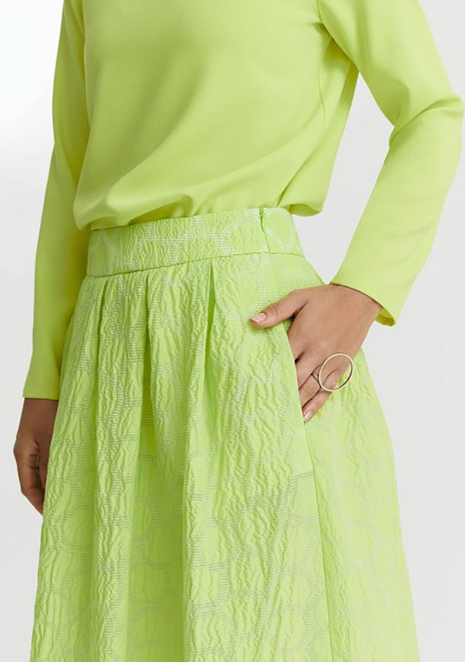 Green gloss A-lijn rok Spark Furore