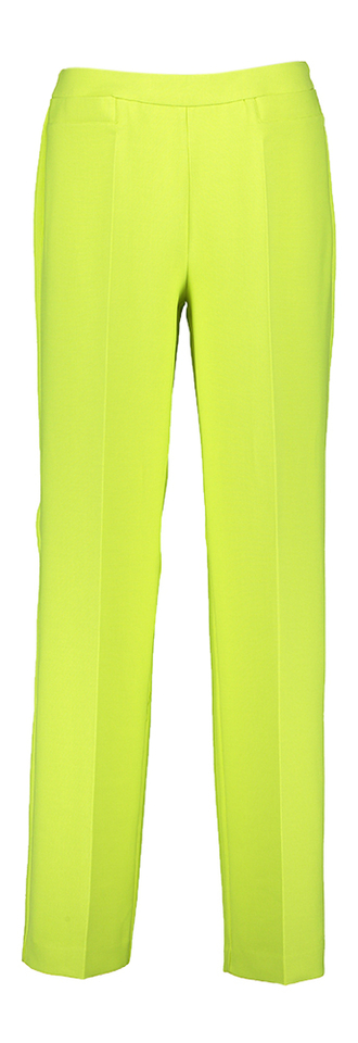 Limoengroene geklede wijde broek met opgestikte zakken Tibio Furore 