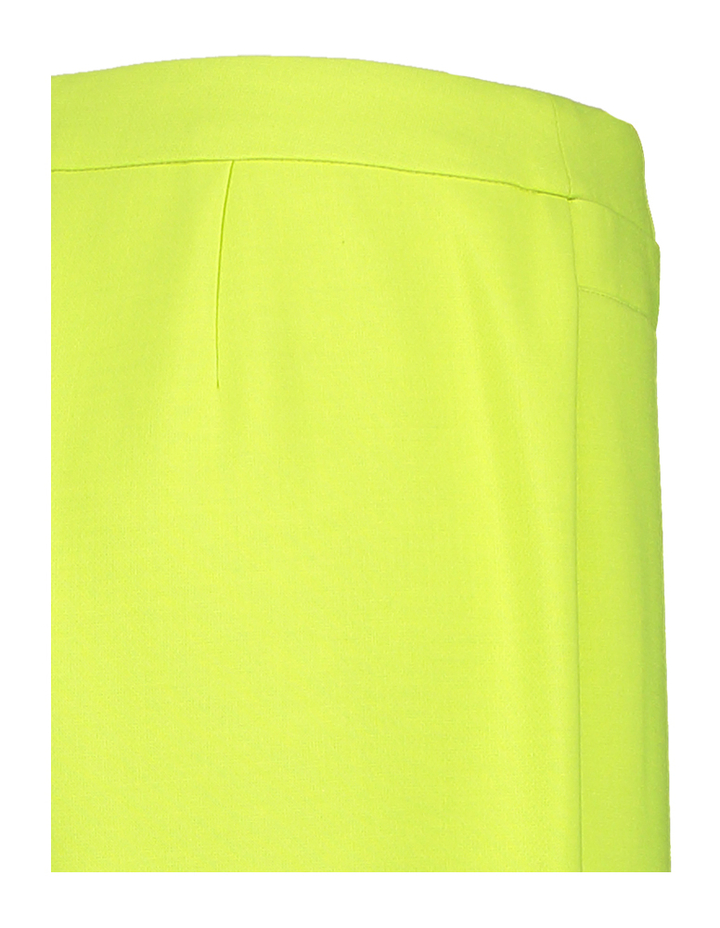 Limoengroene geklede wijde broek met opgestikte zakken Tibio Furore 