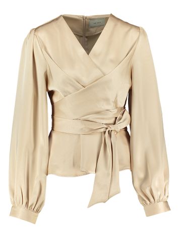 Goud kleurige bloes met lint Rista Neo Noir 