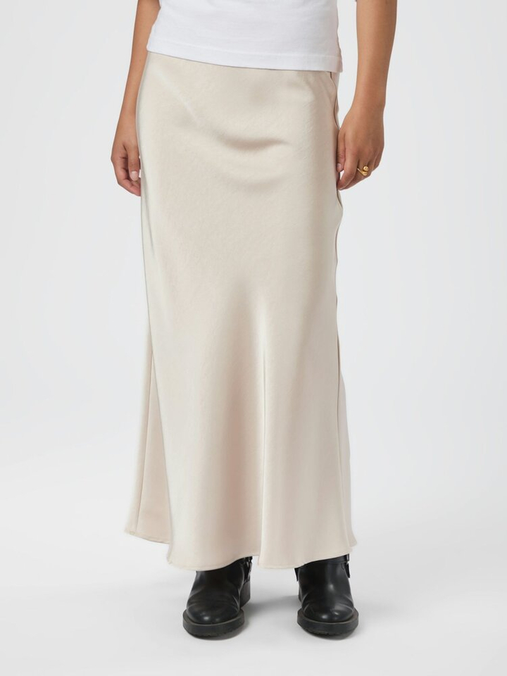 Parelmoerkleurige glanzende rok in satijnlook Vicky Neo Noir