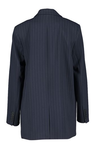 Donkerblauwe oversized blazer met krijtstreep Selected 