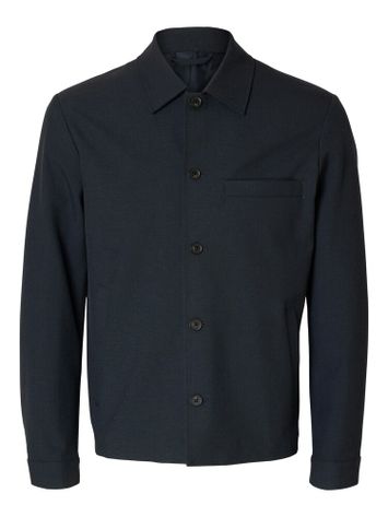 Donkerblauw overhemd Selected 