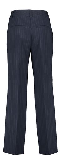 Donkerblauwe geklede broek met krijtstreep Selected