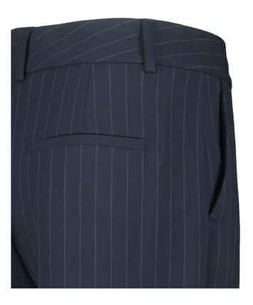 Donkerblauwe geklede broek met krijtstreep Selected