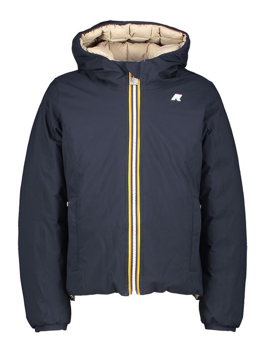 Donkerblauwe jas met kap Lily thermo Kway