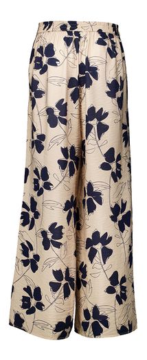 Bruinkleurige broek met zwarte print Vinicsa Vila