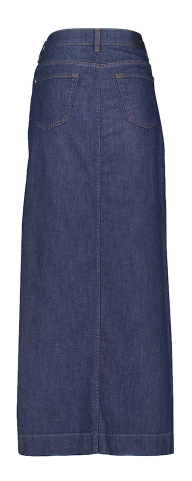 Donkerblauwe lange jeansrok met split vooraan Halona For all Mankind