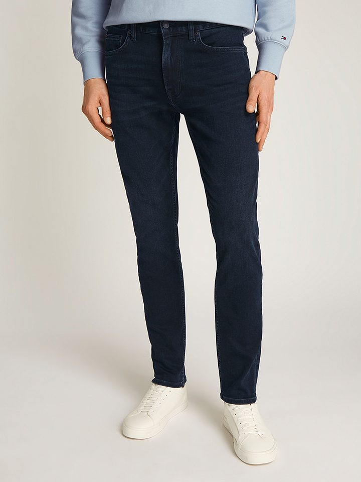 Donkerblauwe slim fit jeans Tommy Hilfiger