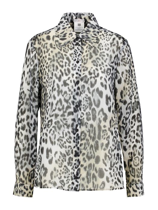 Grijze bloes in dierenprint Riani