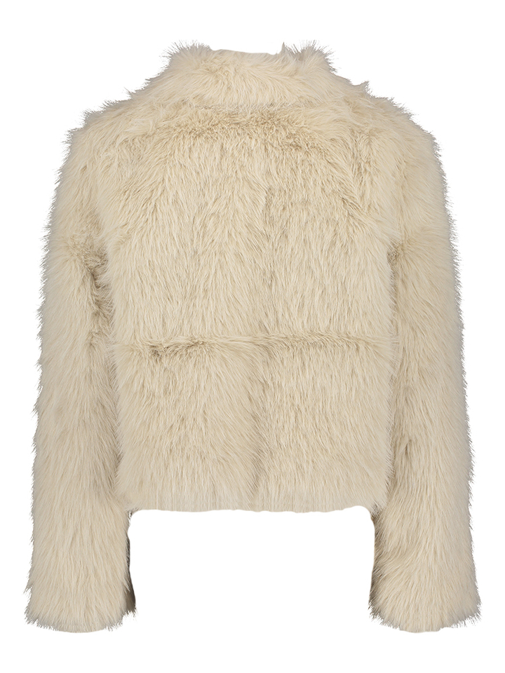 Beige jas in faux fur Saint Tropez 